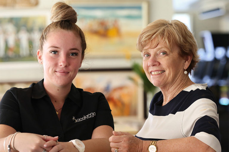 Trainee Tanya Nicholson and employer Julie Worth